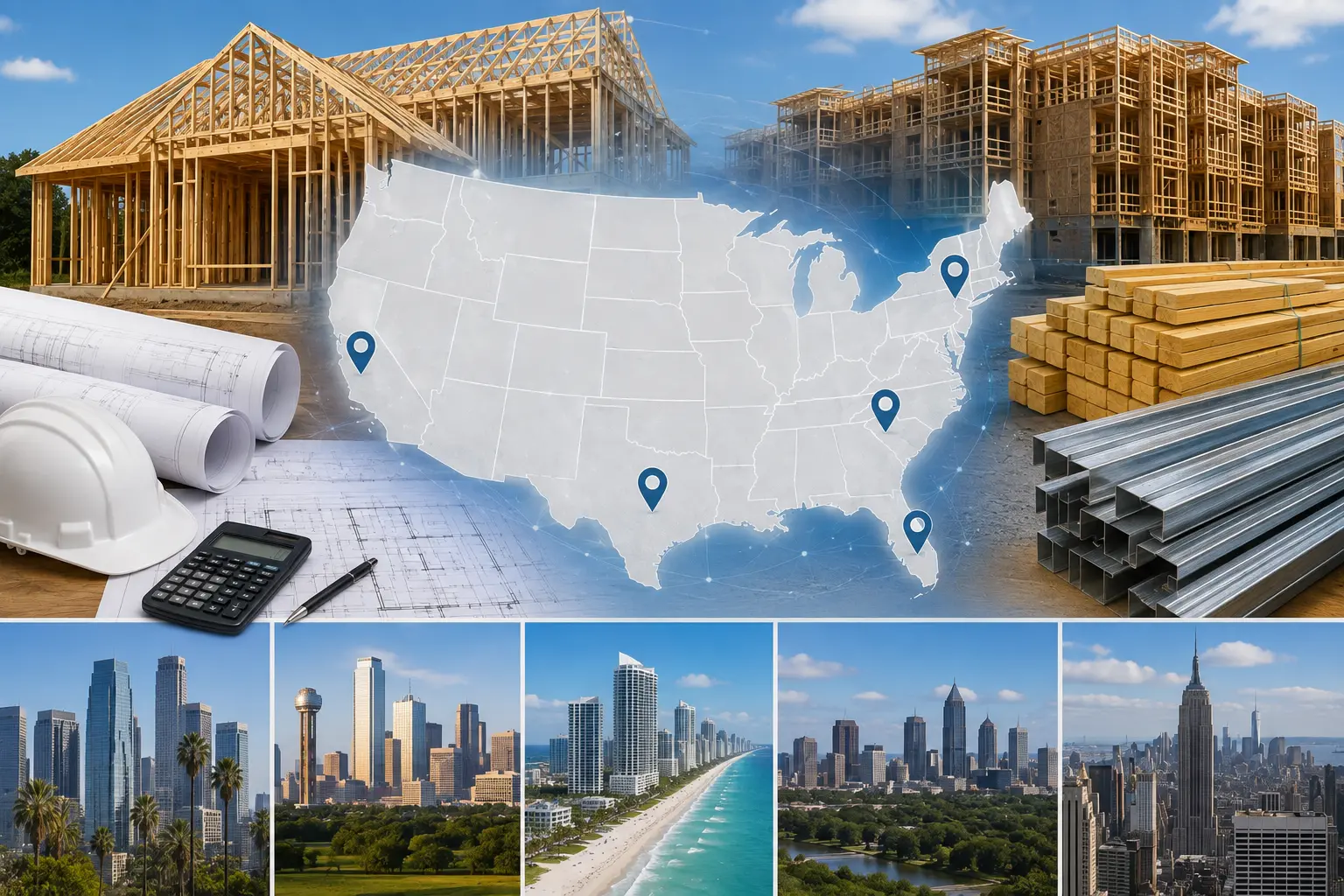 Framing Estimating Services Across California, Texas, Florida, Georgia & New York