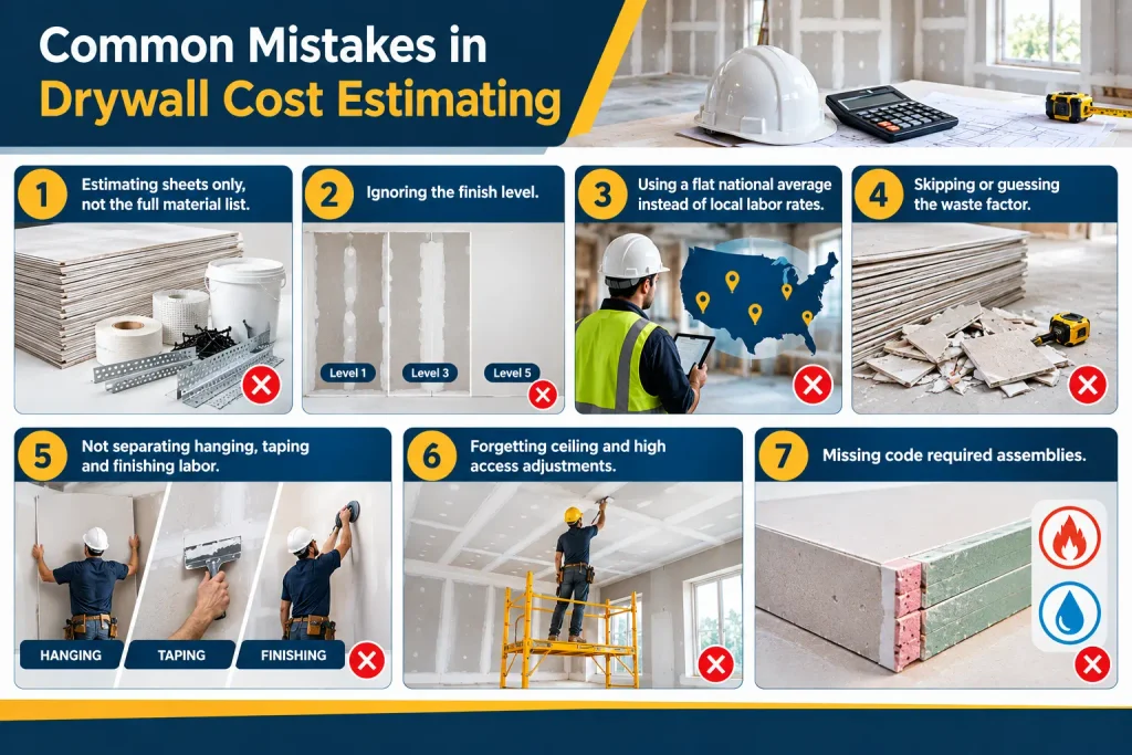 Drywall Cost Estimating: Materials, Labor and Waste Factor Explained 2 Common Mistakes in Drywall Cost Estimating