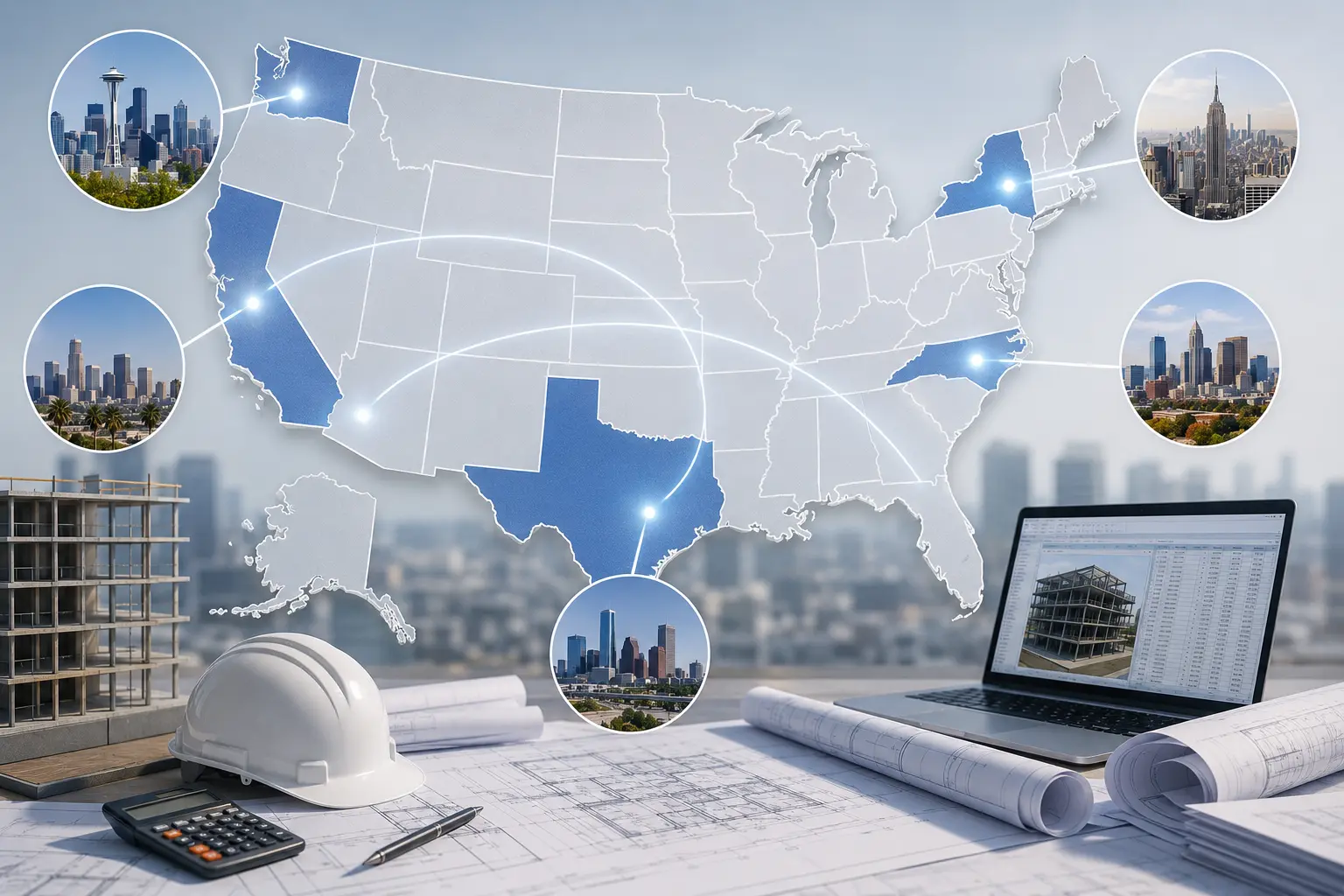 Nationwide Commercial Construction Estimating Coverage