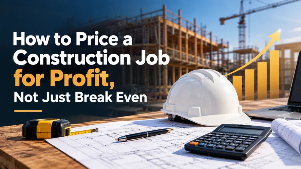 How to Price a Construction Job for Profit, Not Just Break Even